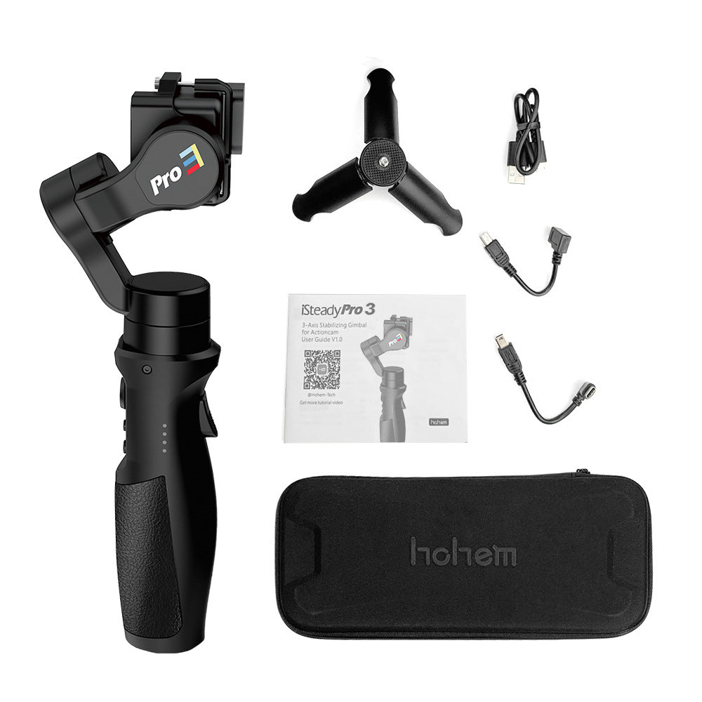portable camera stabilizer with accessories and case